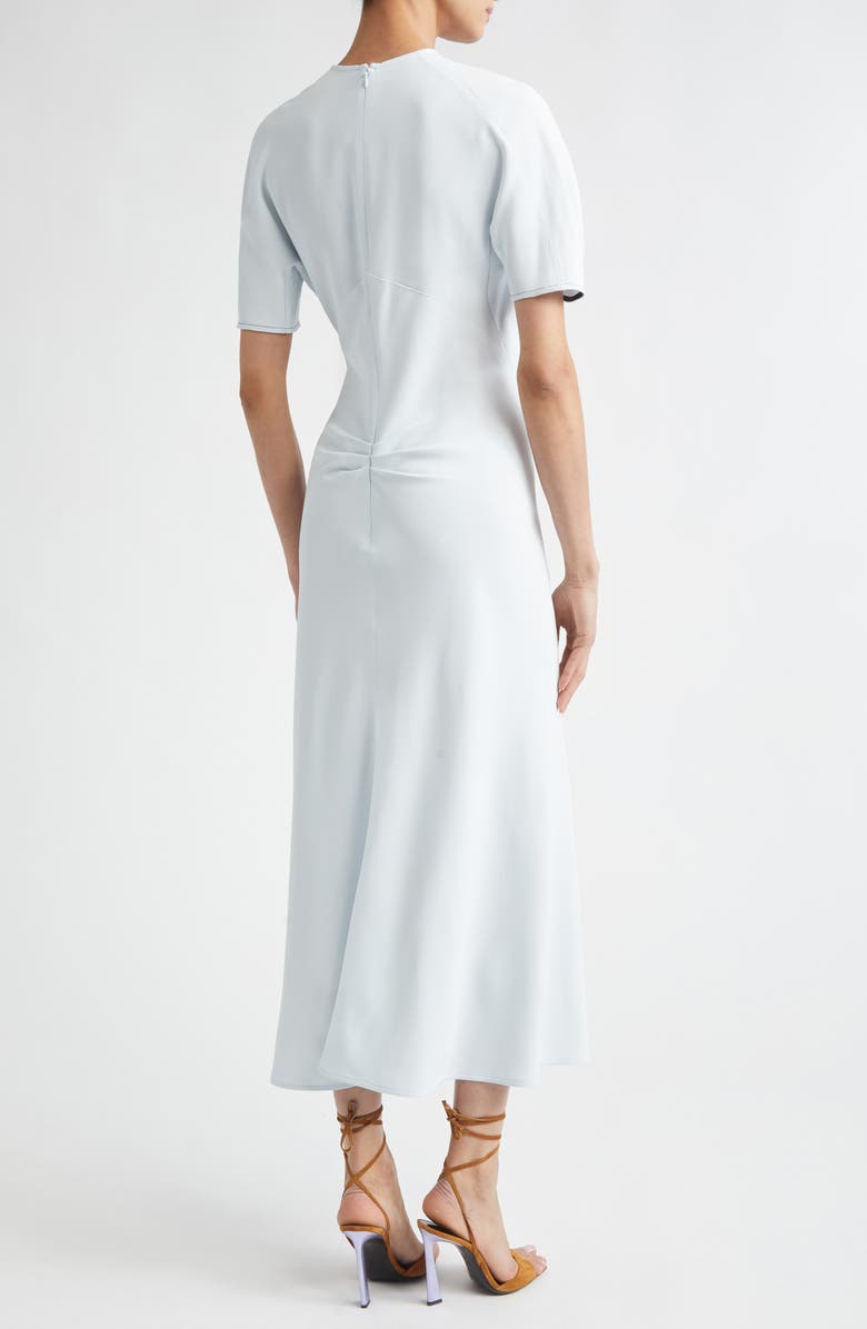 Victoria Beckham Gathered Detail Midi Dress, Alternate, color, Glacial Blue