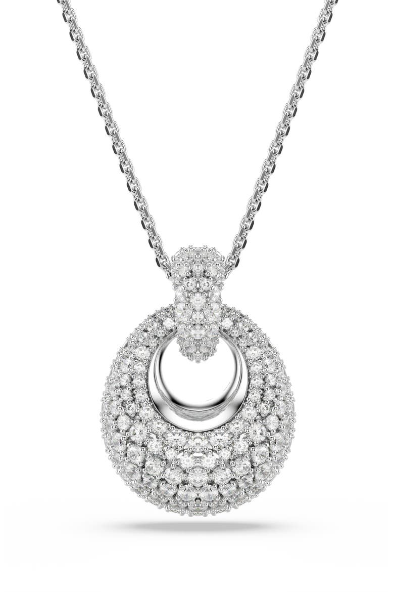 Sublima Crystal Pendant Necklace, Main, color, WHITE/ SILVER