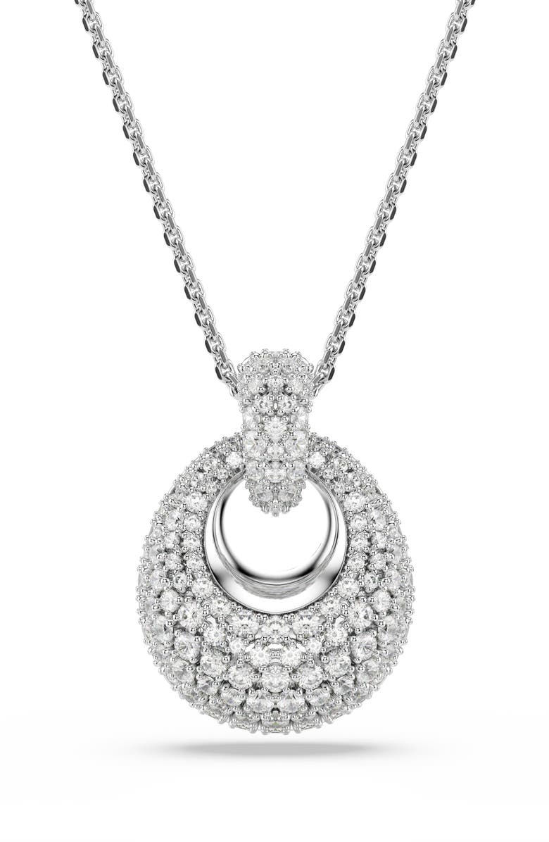 Swarovski Sublima Crystal Pendant Necklace, Main, color, White/ Silver