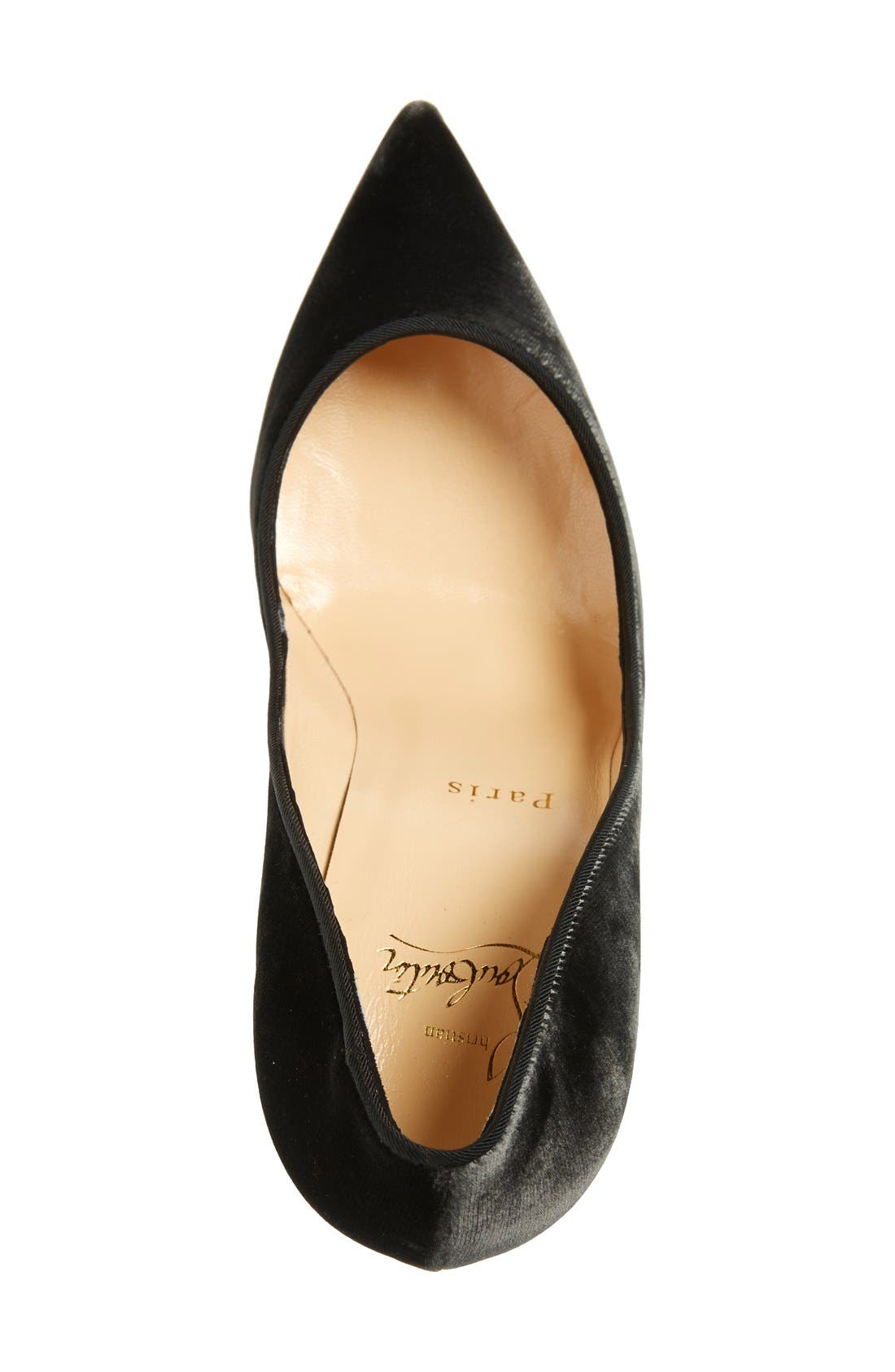 'Pigalle Follies' Pointy Toe Pump, Alternate, color, GREY VELVET