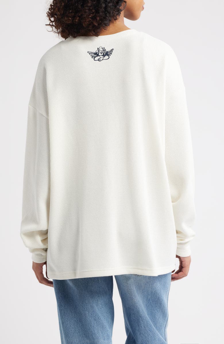 BOYS LIE Heavenly Room Service Oversize Waffle Knit Sweatshirt, Alternate, color, Off White