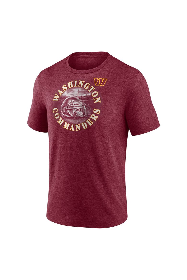 Men's Fanatics Branded Heathered Burgundy Washington Commanders Sporting Chance Tri-Blend T-Shirt, Alternate, color, Burgundy