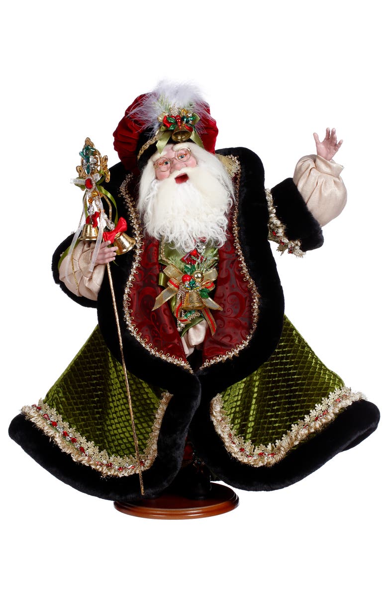 Mark Roberts Bell Ringer Santa, Main, color, Red