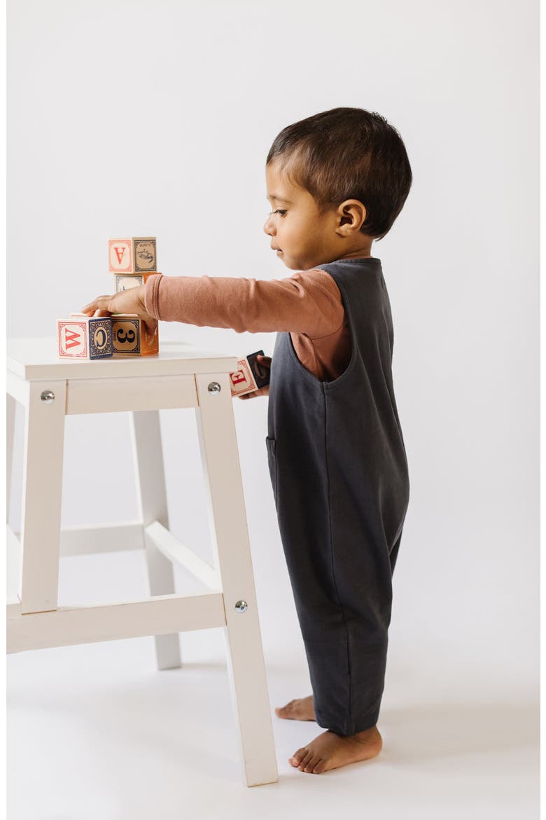 Essentials Long Sleeve Organic Cotton Bodysuit, Alternate, color, SOFT CLAY