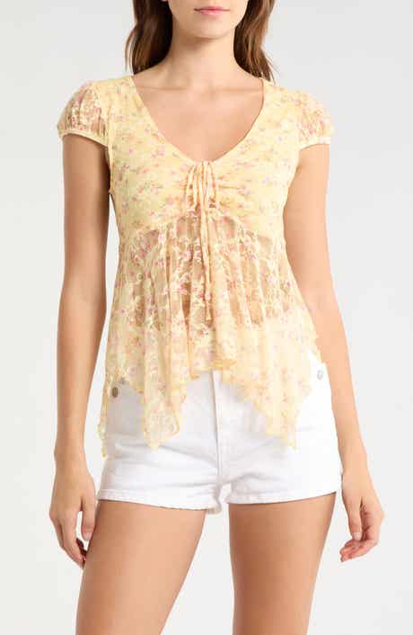 Madden Girl Cinched Cap Sleeve Top