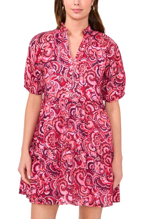 HALOGEN HALOGEN® RUFFLE SHORT SLEEVE TIERED DRESS