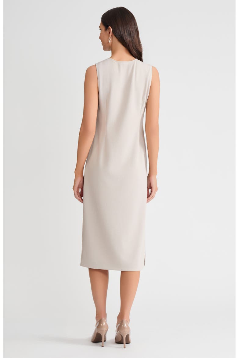 Stretch Deco Crepe Sheath Midi Dress, Alternate, color, Limestone