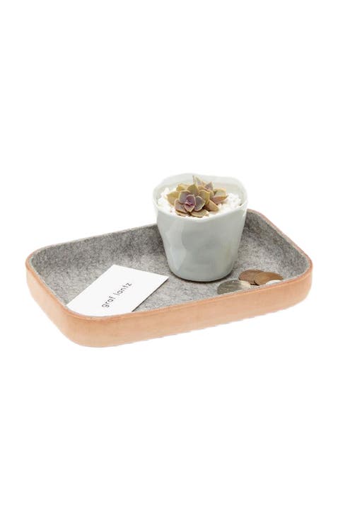 Kawabon Leather/Merino Wool Small Tray