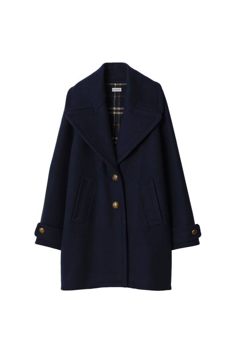 Burberry Wool Coat, Alternate, color, Pilot Blue