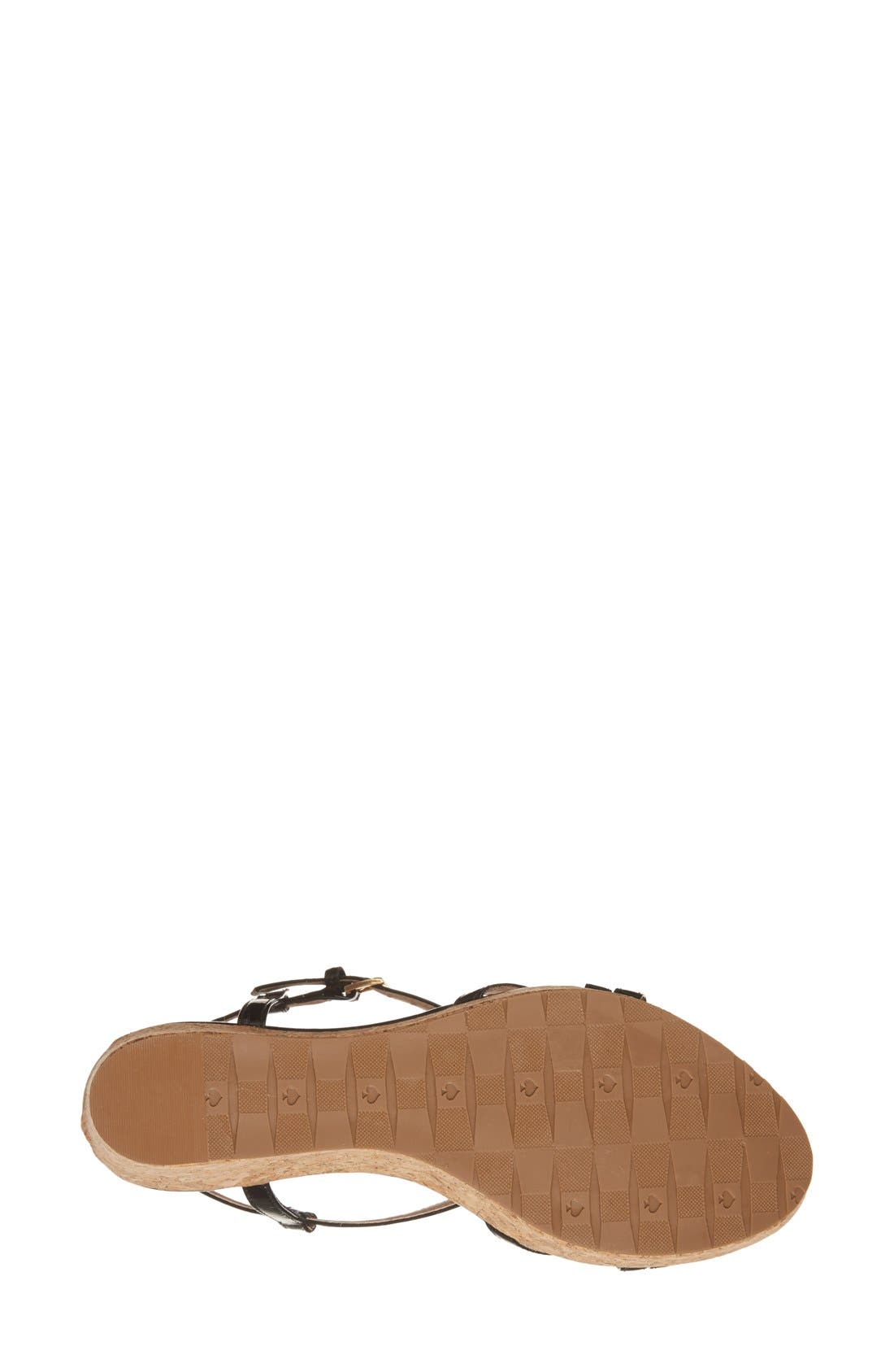 'talanse' wedge sandal, Alternate, color, BLACK