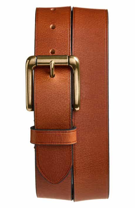Roller Buckle Leather Belt
