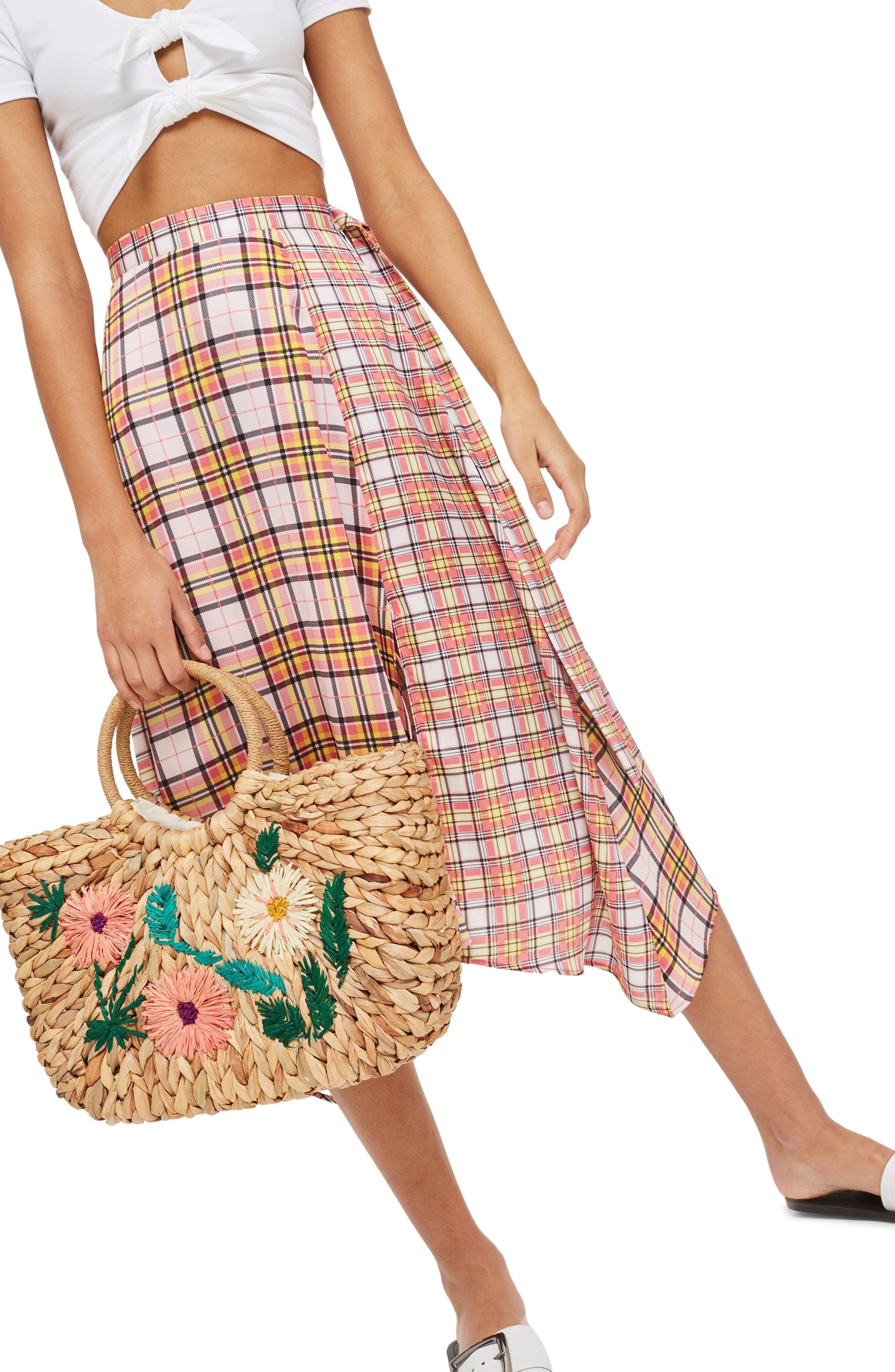 Beverly Floral Embroidered Straw Tote Bag, Alternate, color, NUDE MULTI