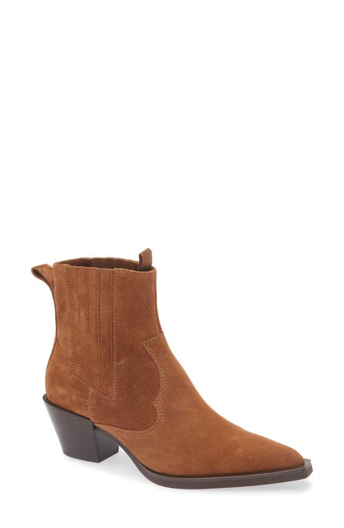 Rag & Bone Dart Suede Western Chelsea Ankle Booties In Umber Suede