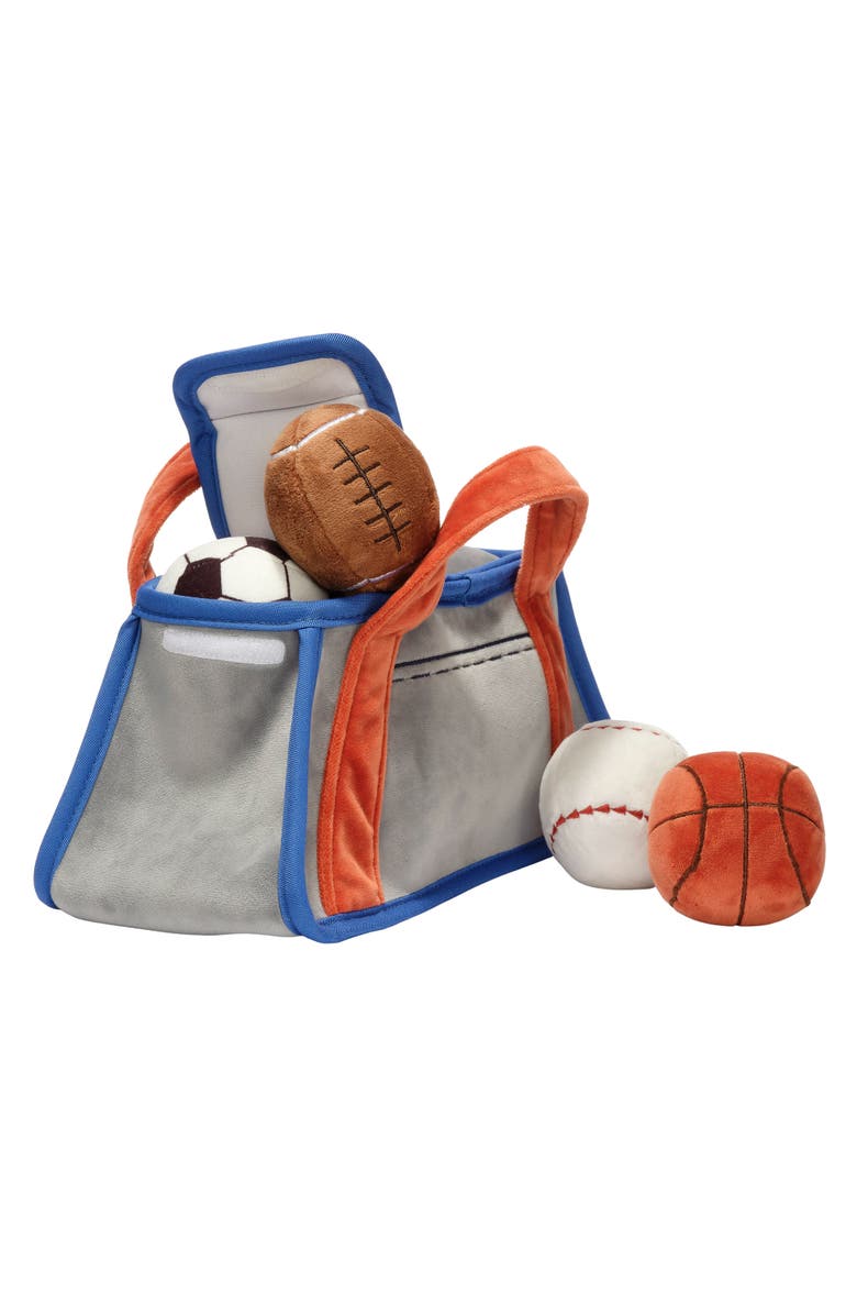 Lambs & Ivy Baby Sports Interactive Plush Toy Set - Football/Basketball/Baseball, Alternate, color, Blue