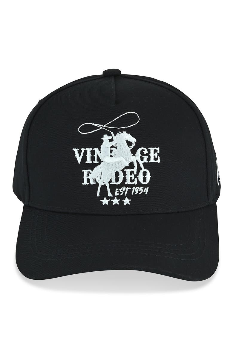 Embroidered Baseball Cap, Main, color, BLACK/ WHITE