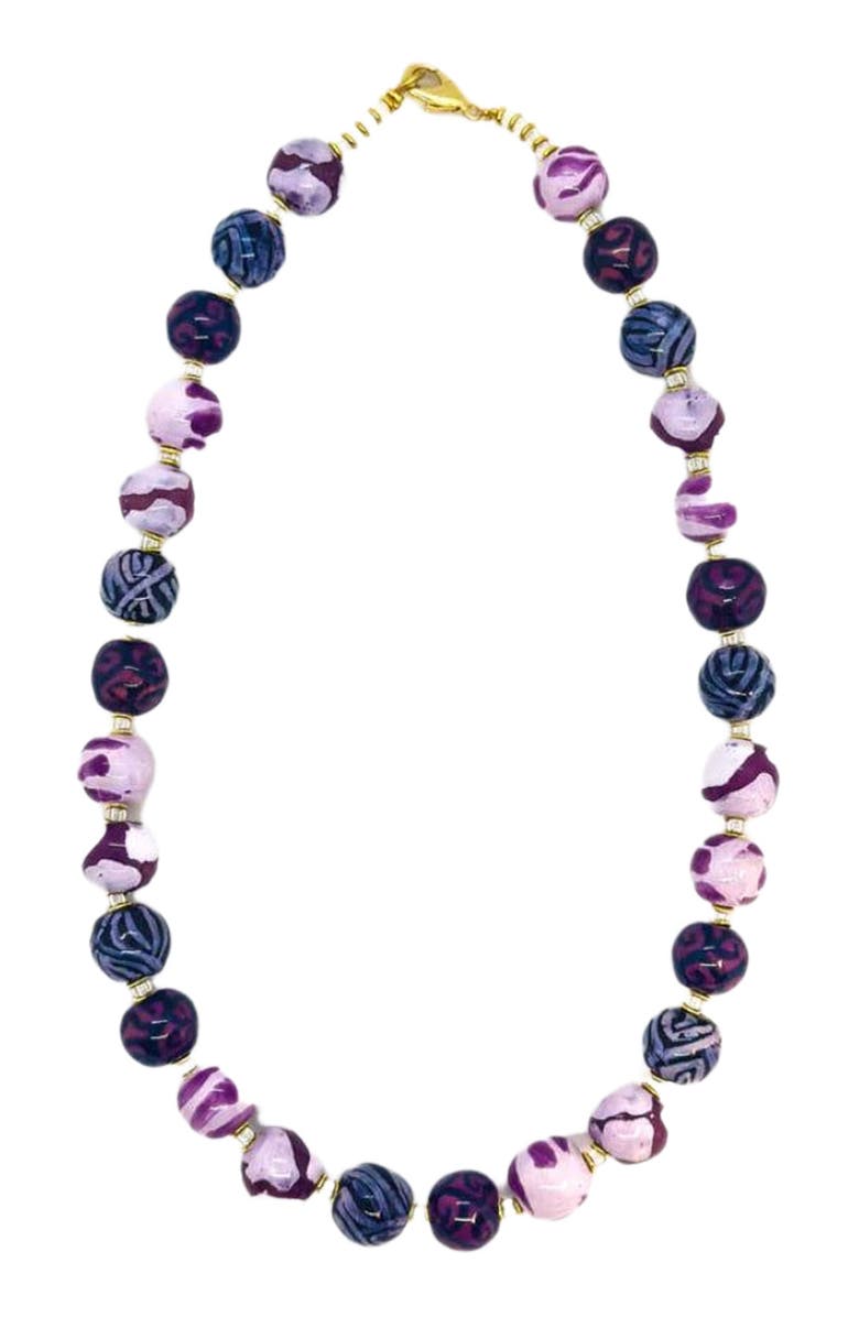 Kazuri Purple Match Necklace - 18'', Main, color, Multi