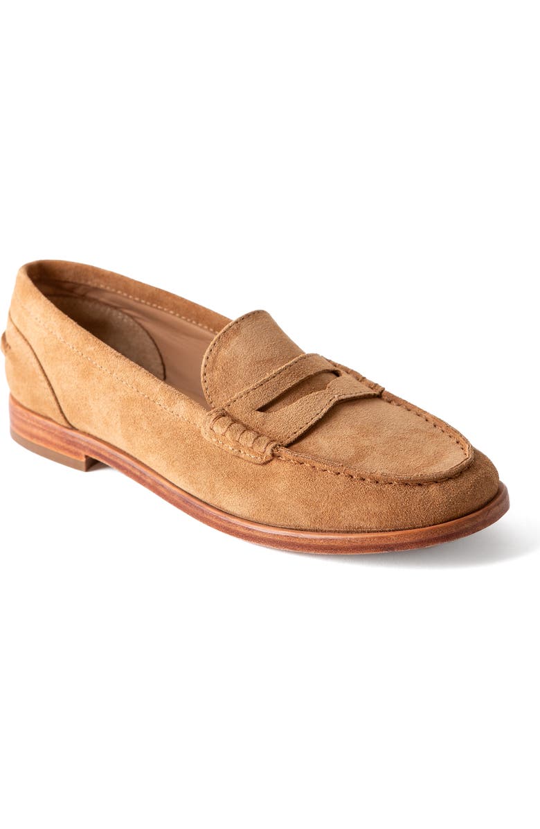 Fortress Daphne Loafer, Main, color, Caramel Suede