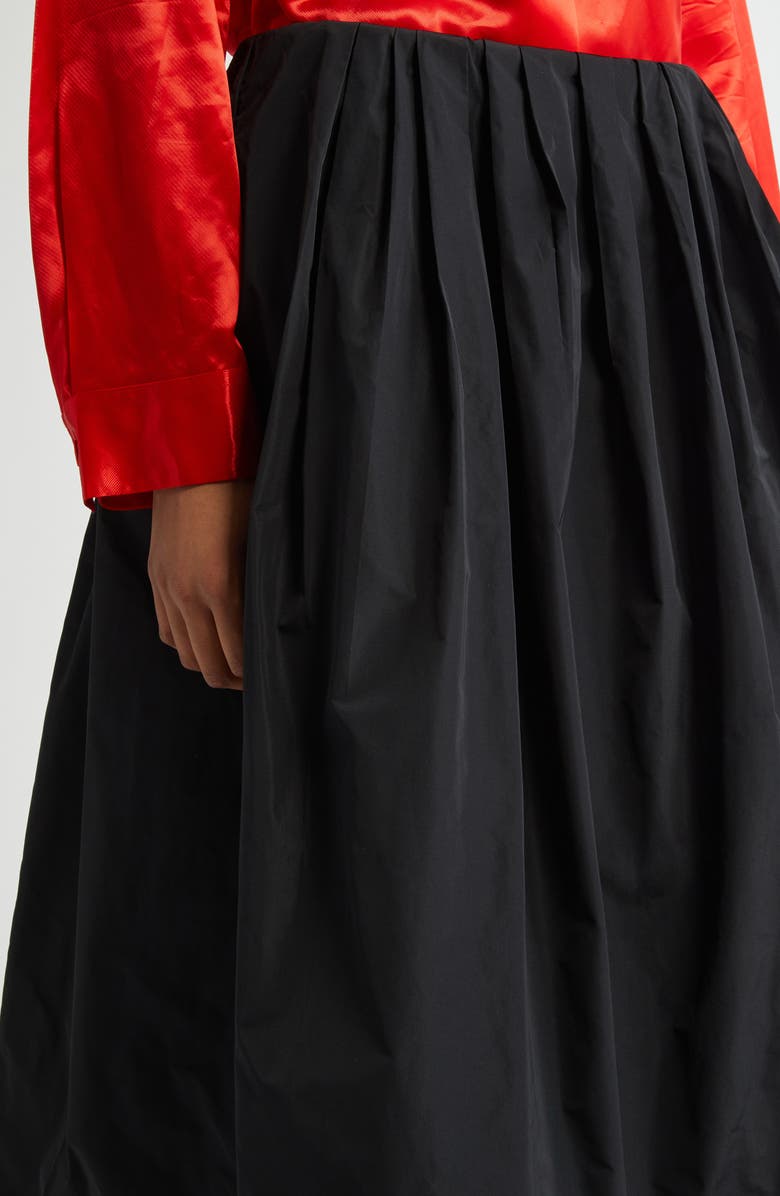Jil Sander Pleated Taffeta Midi Skirt, Alternate, color, 