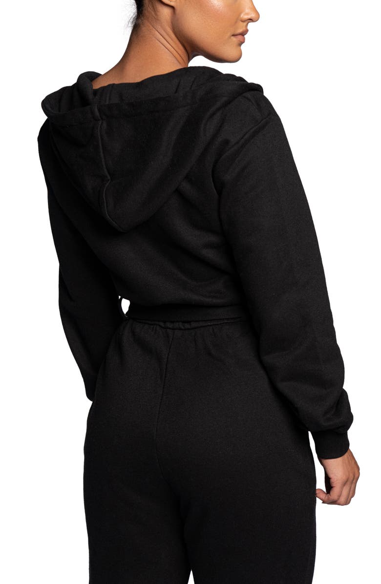 JLUXLABEL Crop Fleece Hoodie, Alternate, color,