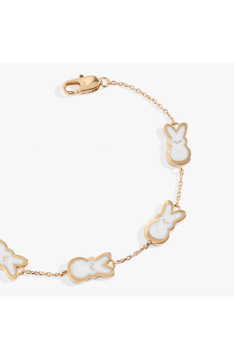 Alex and Ani Peeps<sup>®</sup> Pearlized Bunny Bracelet, Alternate, color, Gold