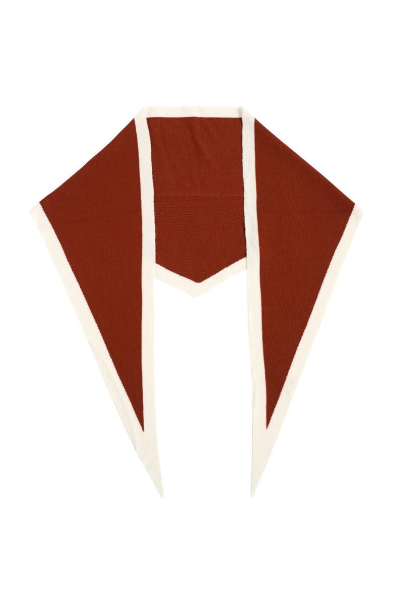 Lost Pattern "Triangle Frame" Cashmere Triangle Scarf, Alternate, color, Caramel