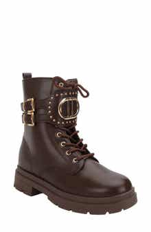 Trenton Faux Leather Buckle Boot