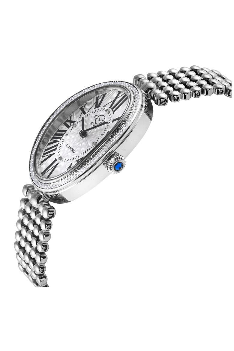 Piazza Navona Beaded Bracelet Watch, 29mm x 38mm - 0.02ct., Alternate, color, SILVER