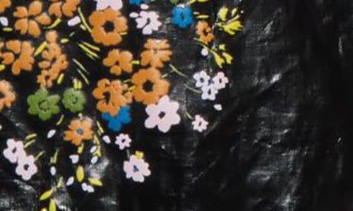 JIL SANDER JIL SANDER FLORAL PRINT BOXY FIT COATED LINEN SHIRT JACKET