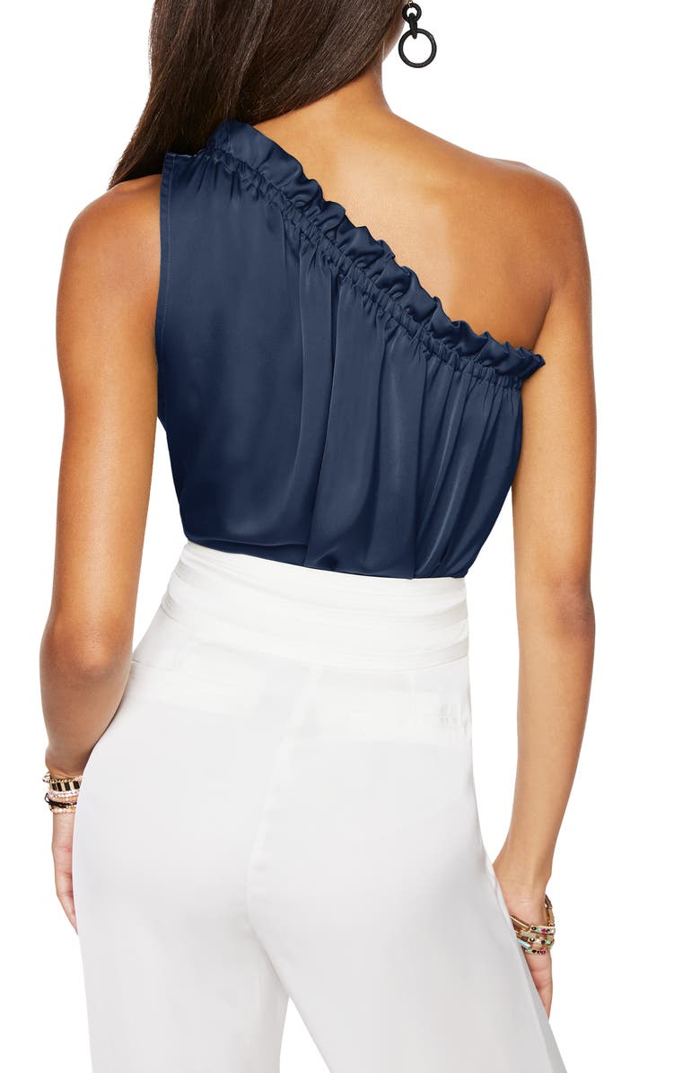 Ramy Brook Tenley One Shoulder Matte Satin Top, Alternate, color, 