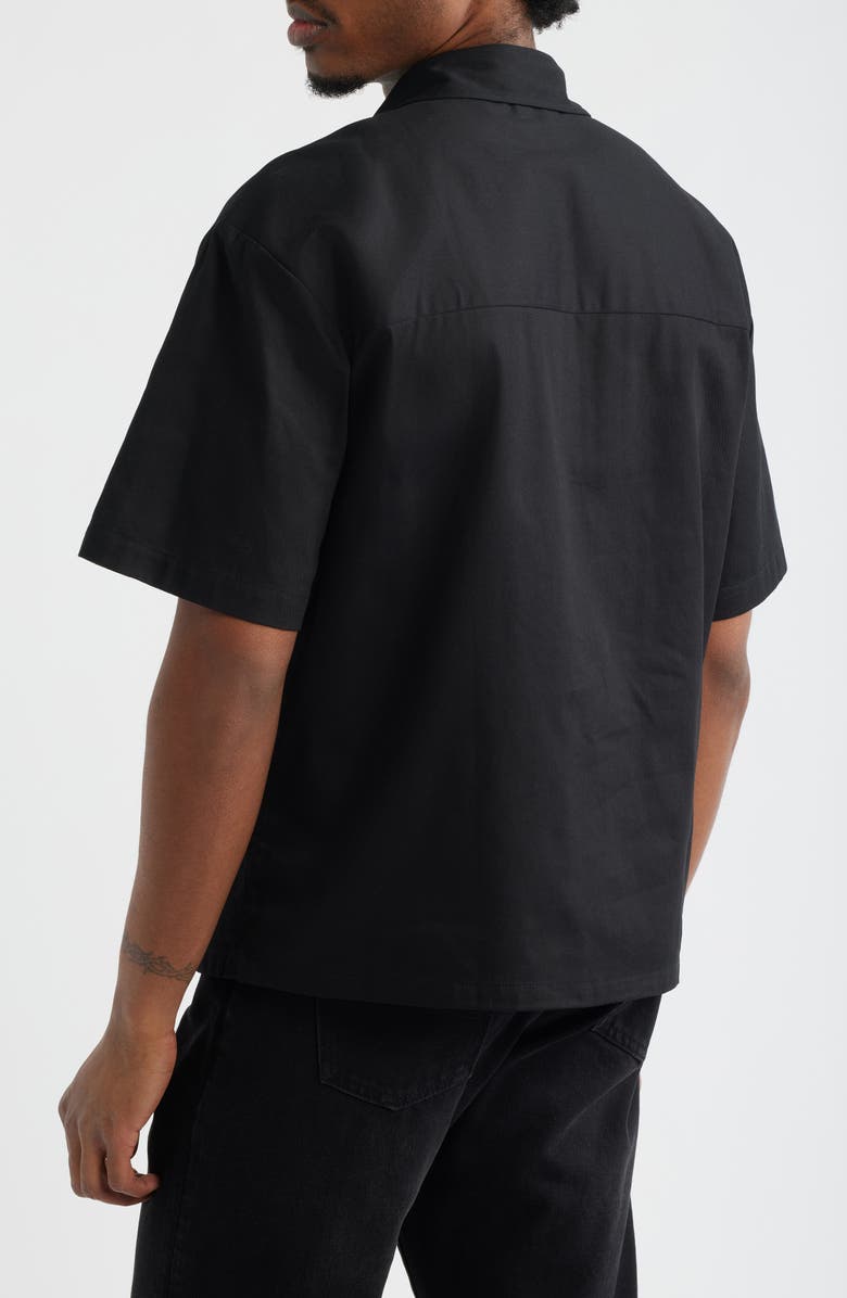 ICECREAM Camper Short Sleeve Button-Up Shirt, Alternate, color, Black