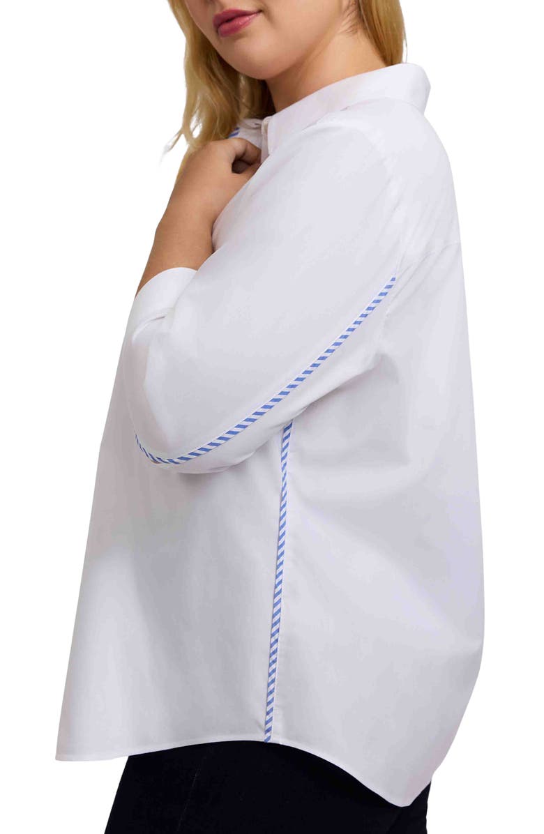 Foxcroft Marni Trim Shirt, Alternate, color, White