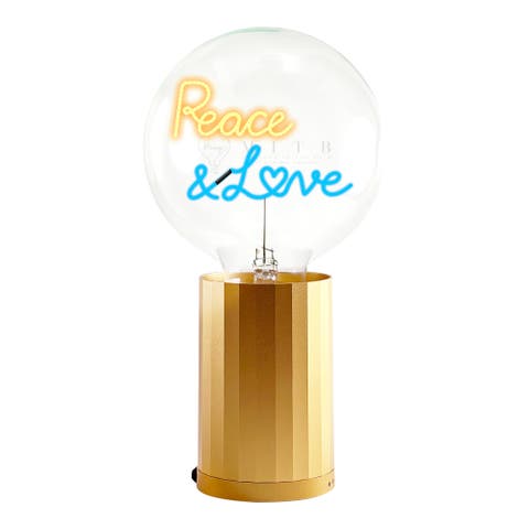 Peace And Love Portable Table Lamp