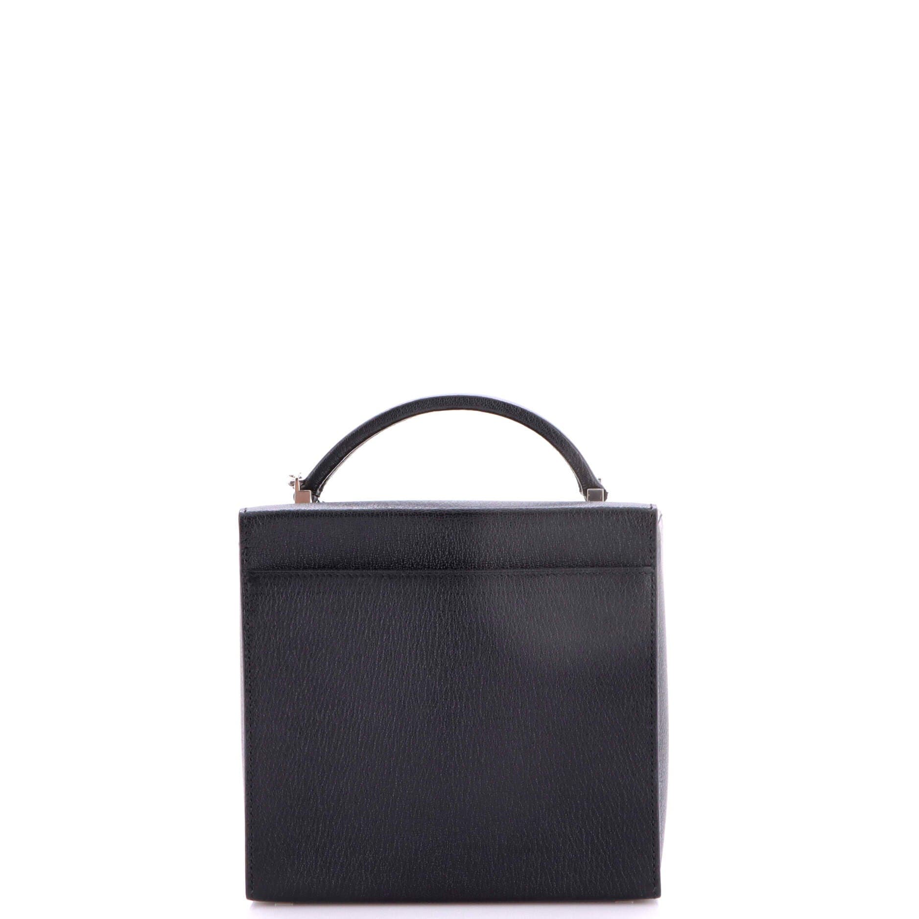 Cinhetic Top Handle Bag Chevre Mysore, Alternate, color, Noir