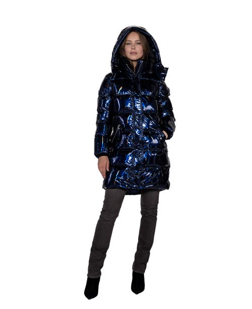 Woodpecker Penguin Long Length Quilted Coat In Brown