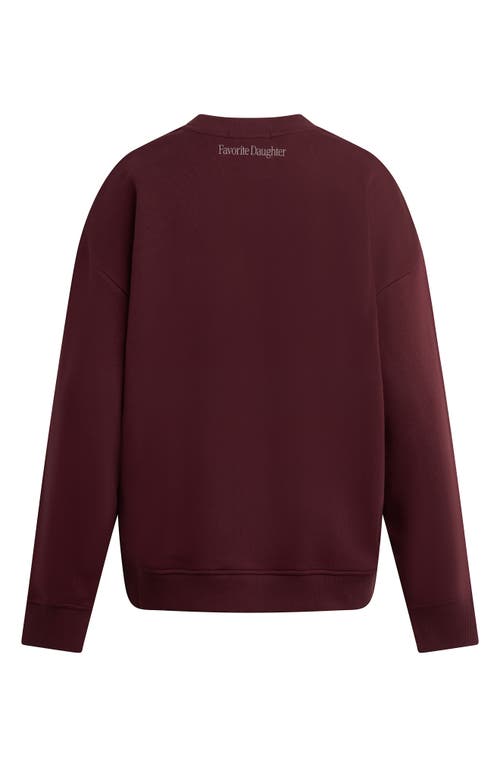 Favorite Daughter Sports Mom Cotton Blend Graphic Sweatshirt In Burgundy