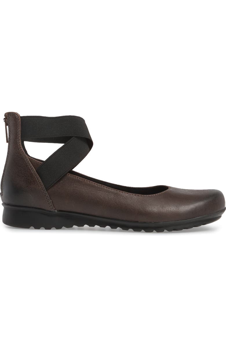 Aetrex 'Dakota' Ankle Strap Ballet Flat, Alternate, color,