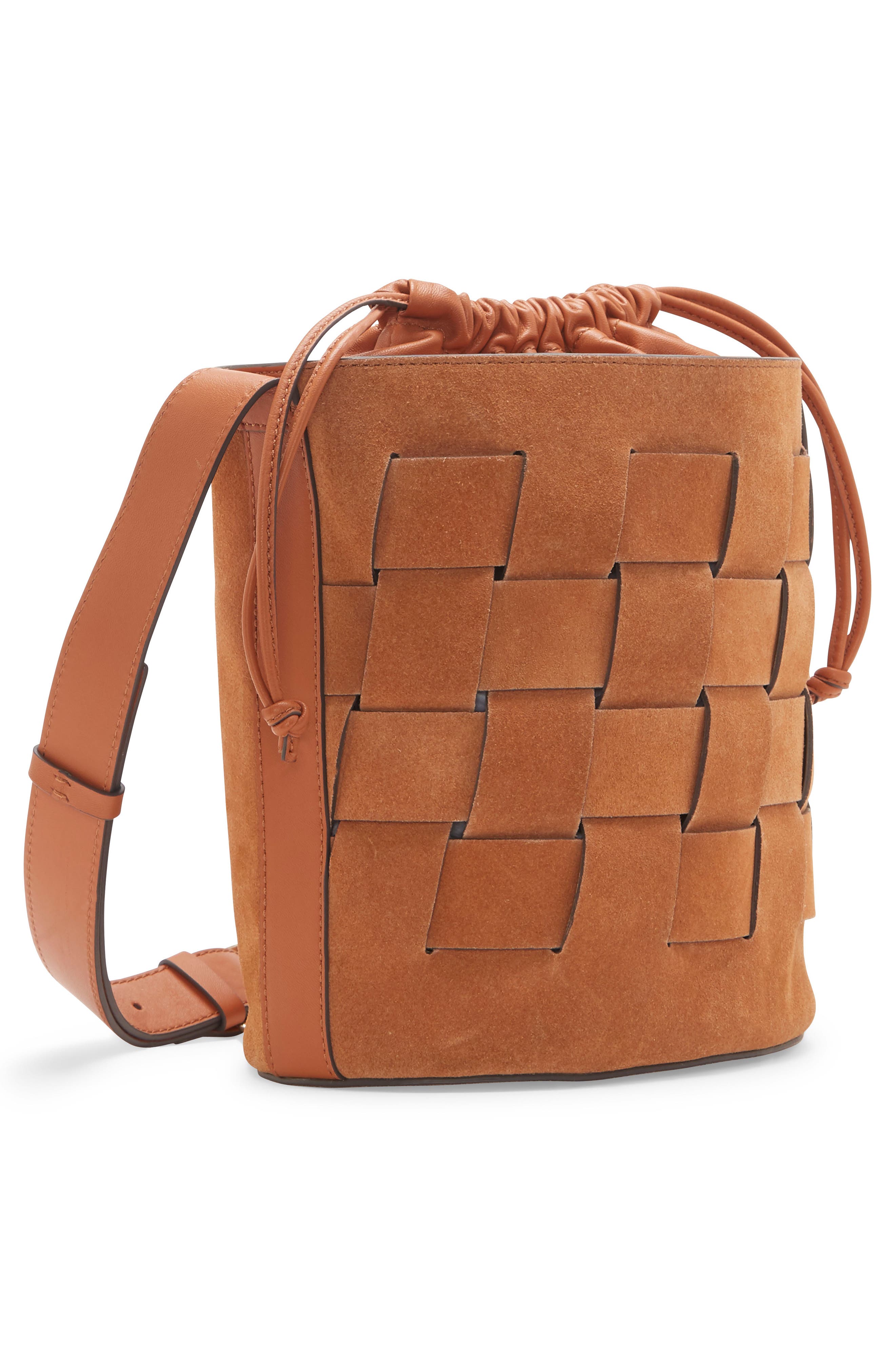 Vince Camuto Josy Woven Leather Crossbody Bag, Alternate, color, 