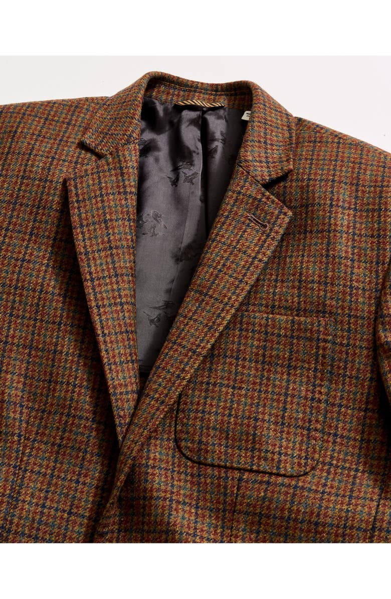 Billy Reid Archie Wool Houndstooth Check Jacket, Alternate, color, Brown Multi