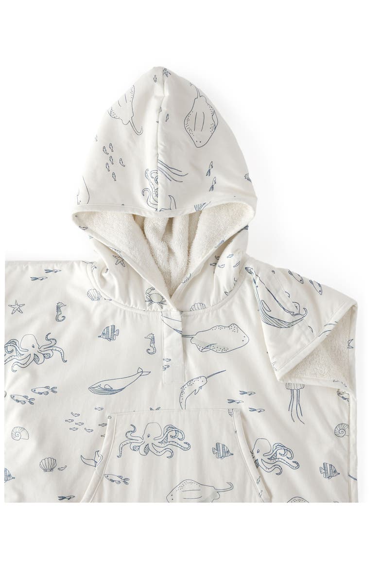 Cotton Hooded Towel Poncho, Alternate, color, LIFE AQUATIC