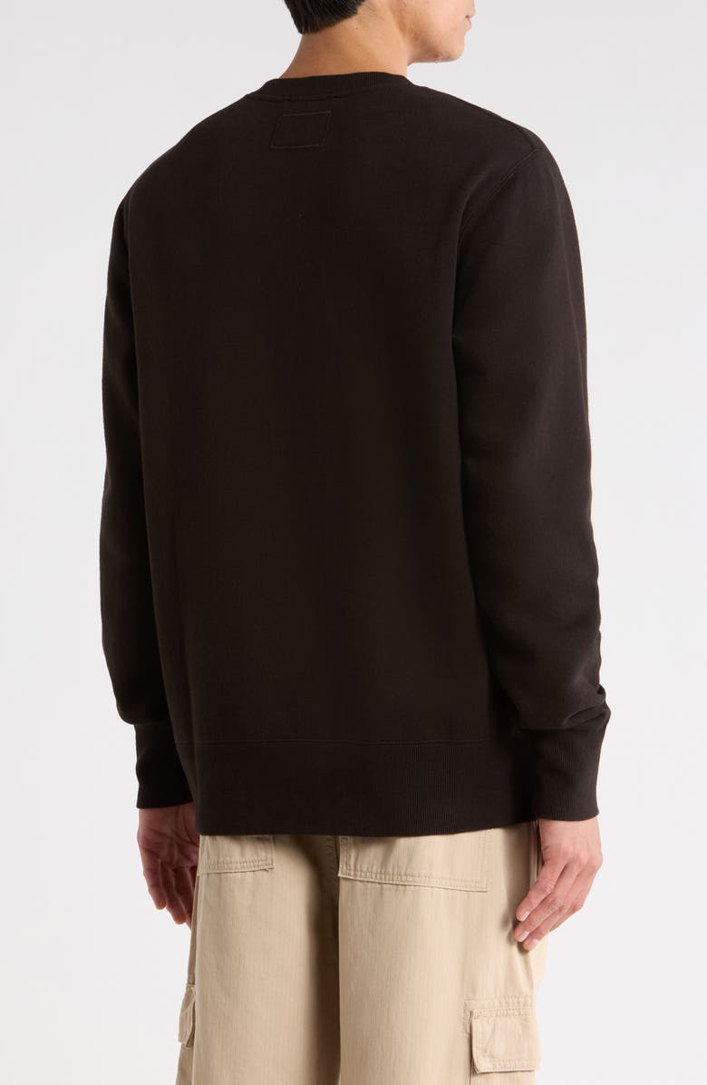 Imperfects Signature Crewneck Cotton Blend Fleece Sweatshirt, Alternate, color, Obsidian