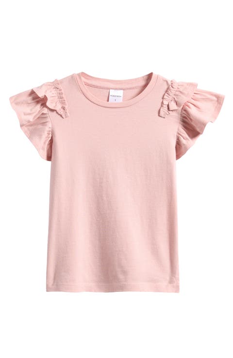 Kids' Flutter Sleeve Cotton T-Shirt (Toddler, Little Kid & Big Kid)