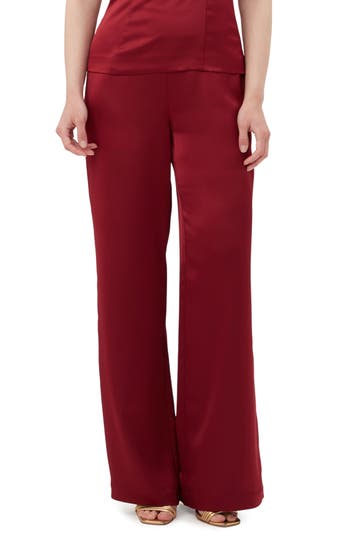 Shop Trina Turk Enryo Wide Leg Pants In Ruqa Red