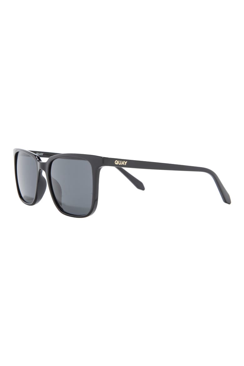 45mm Algorithm Square Sunglasses, Alternate, color, BLACK/ SMOKE