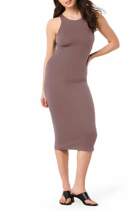 SPANX® SPANXsmooth™ Jersey Cutaway Shoulder Midi Dress