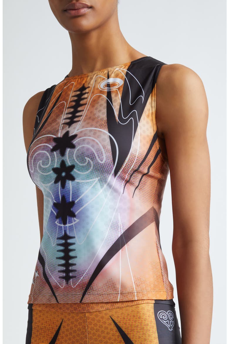 Pixel Print Tank, Alternate, color, ORANGINA