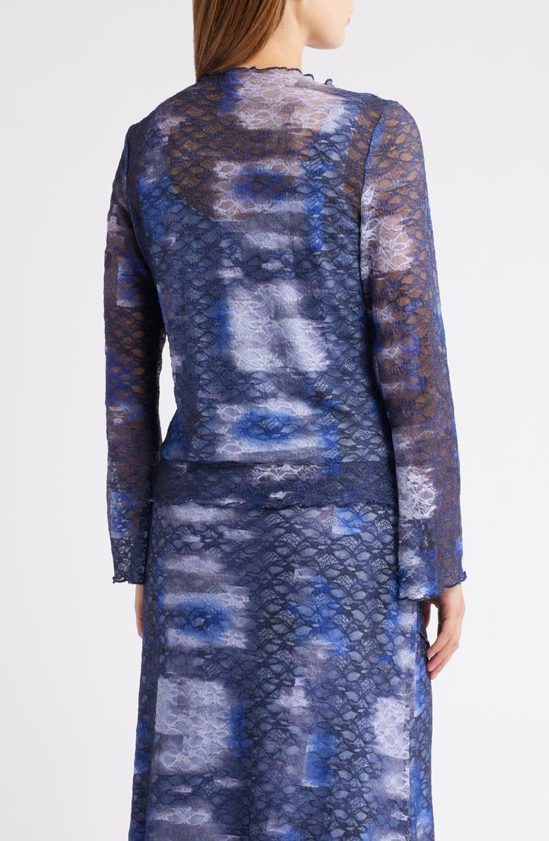 CITY BLUES Stretch Mesh Top, Alternate, color, Midnight