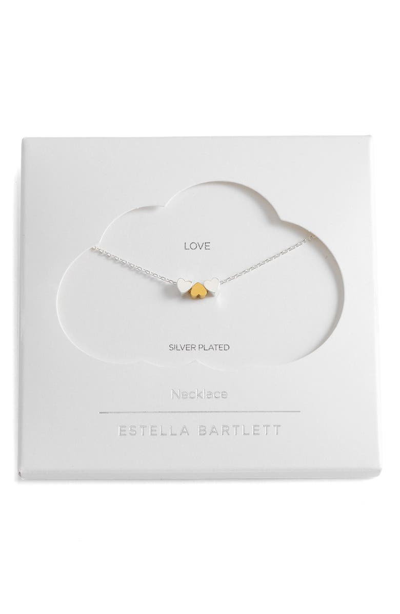 Estella Bartlett Multiheart Pendant Necklace, Alternate, color, Gold And Silver