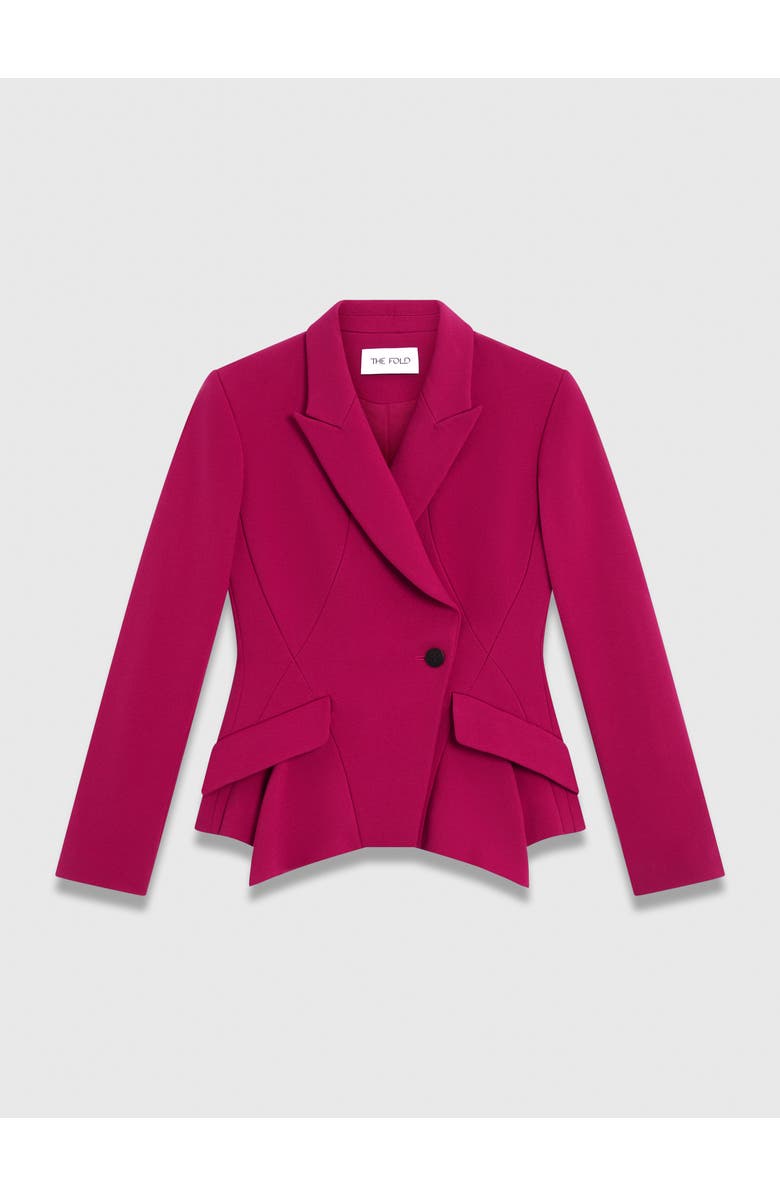 The Fold Merida Sculpt Stretch Crepe Blazer, Alternate, color, Pink