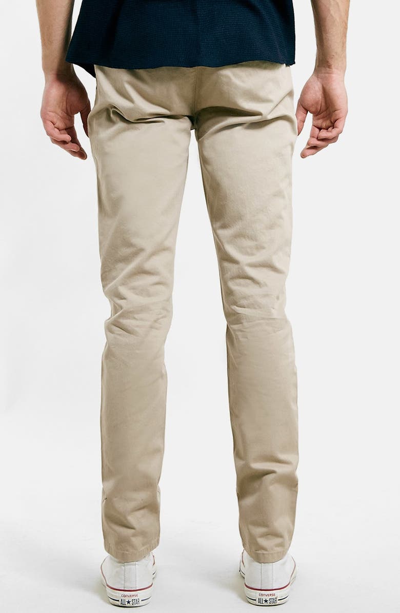 Topman Skinny Fit Stone Chinos, Alternate, color, 