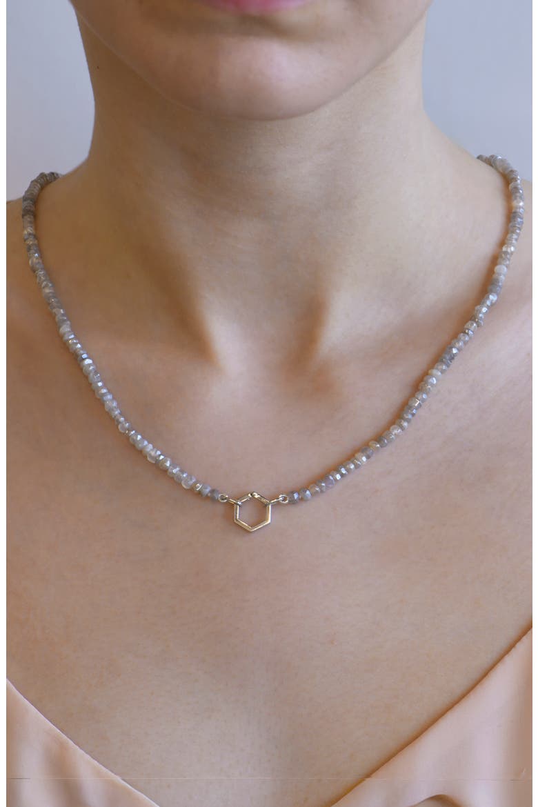 Boheme Mystic Moonstone Necklace with Hexagon Story Catcher, Alternate, color, SILVER/ GREY MOONSTONE